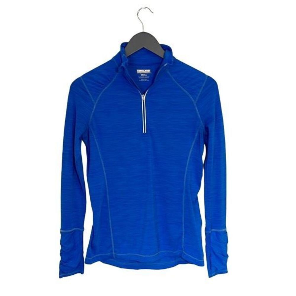 Kirkland Signature Women’s Athletic 1/4 zip top jacket Size Small Royal blue‎